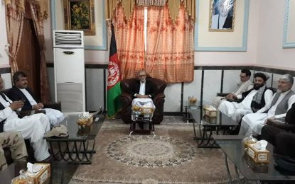 هیات بلند‌پایه دولتی از کابل به منظور بررسی خواسته‌های تحصن کنندگان وارد شهر زرنج نیمروز شد