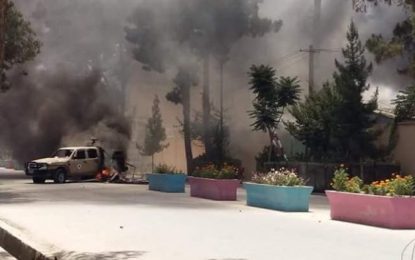 معترضان در فاریاب ساختمان ولایت را آتش زدند