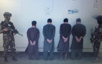 یک گروه تروریستی ۴ نفری در هلمند بازداشت شدند