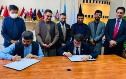 قرارداد ساخت بخش اول فرودگاه ننگرهار به ارزش ۷۹.۹ میلیون افغانی امضا شد