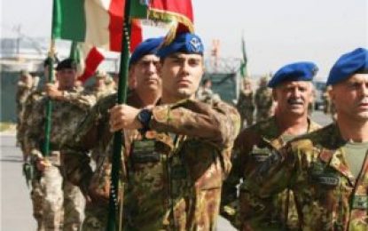 ایتالیا شمار سربازانش را در افغانستان کاهش می‌دهد