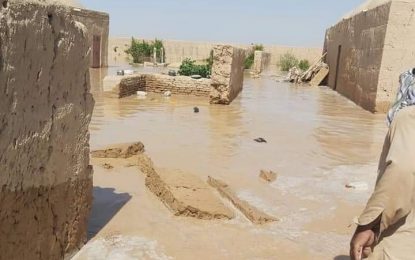 سیلاب ۵۰  خانه را در خاشرود نیمروز ویران کرده است